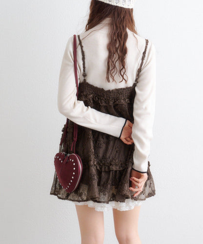 w closet 3D lace mini cami dress