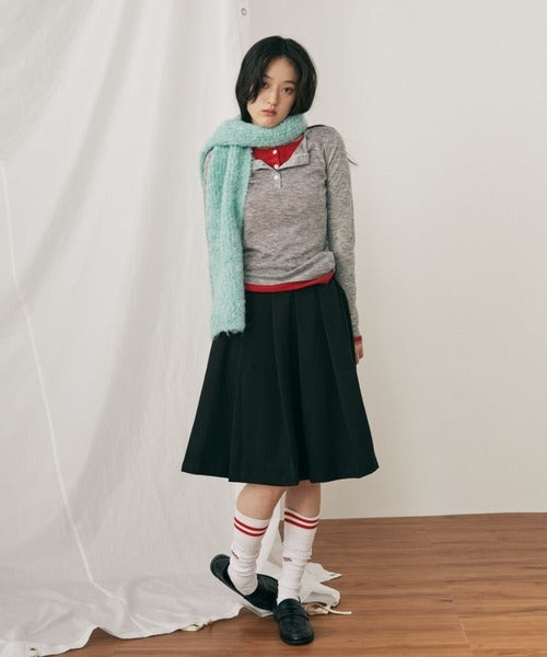 MERLOT 假兩件撞色TOP