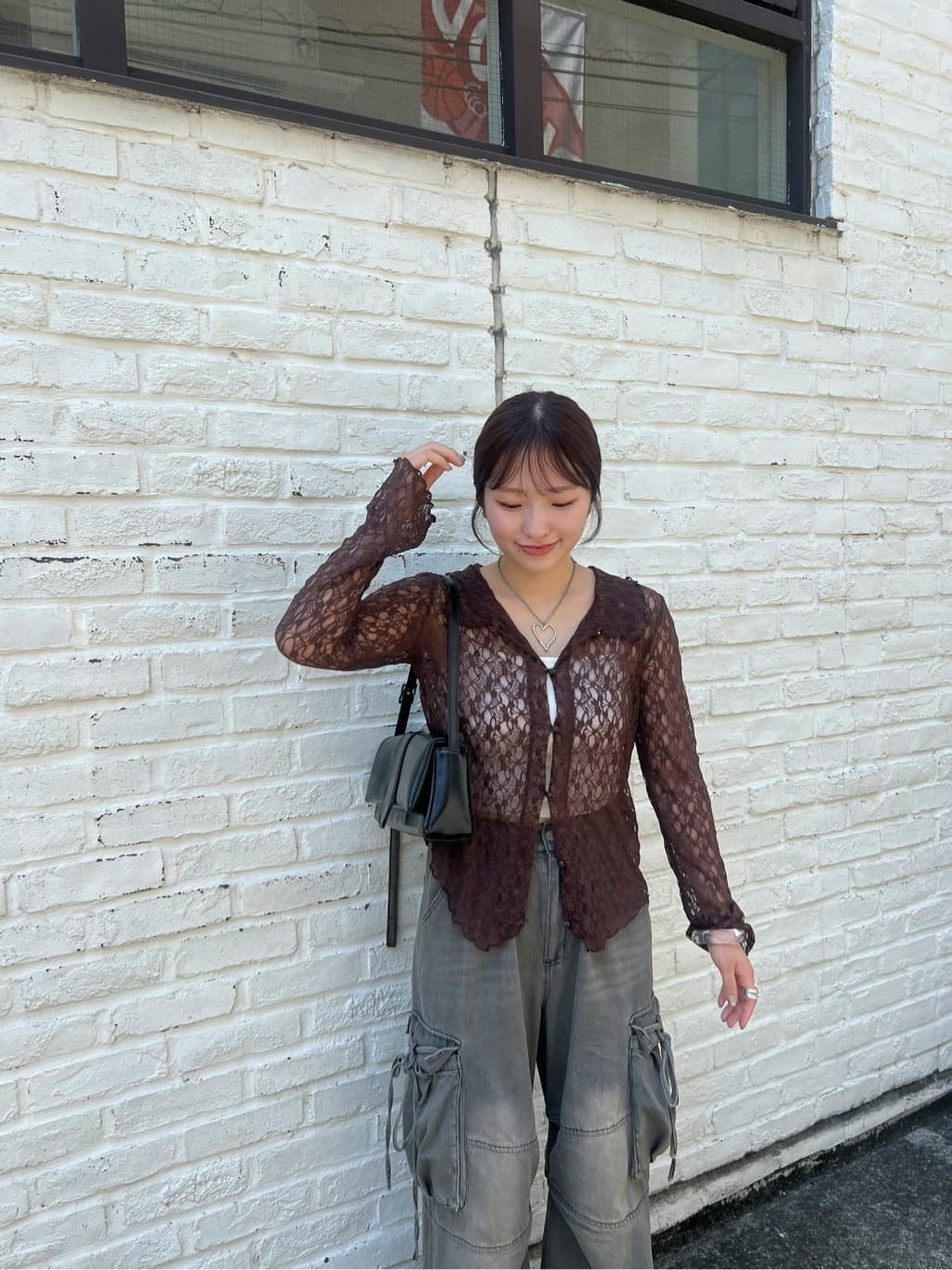 [短/長ver] Kastane Lace pullover with collar