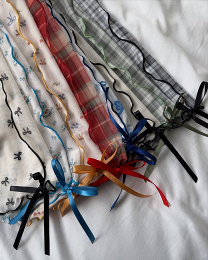 Kutir Ribbon高領sheer top