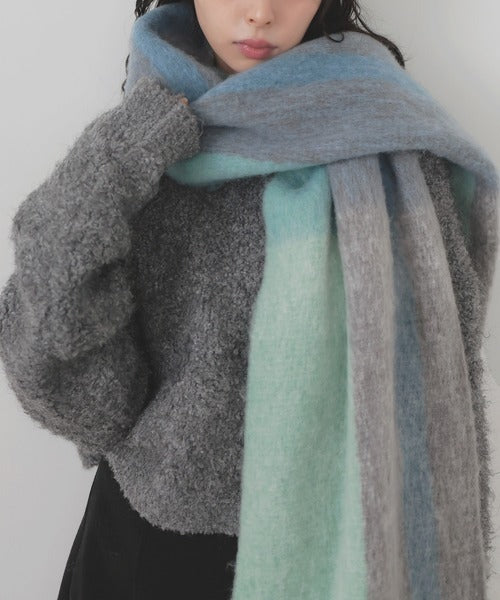 「全長240cm」LIAN 格仔長頸巾