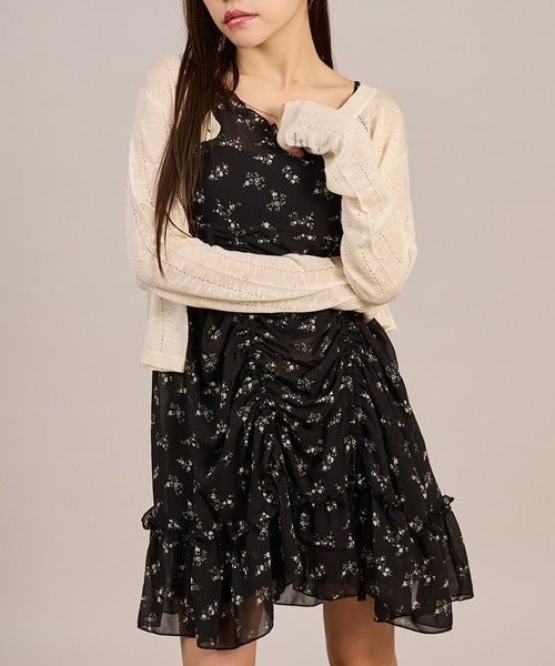 Lace drawstring cami tunic