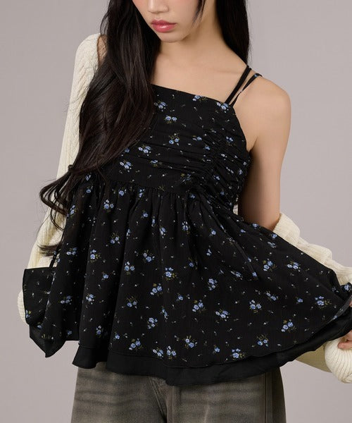 apres mignon Pattern layered camisole
