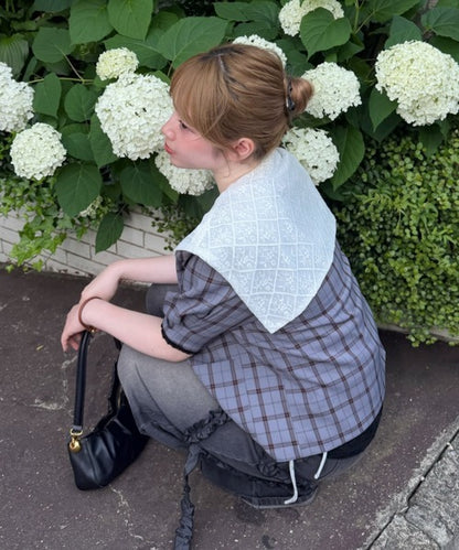 loin nuit sailor collar lace jacket
