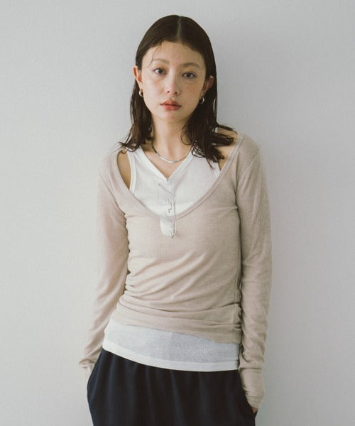 HANNE Layered sheer T-shirt