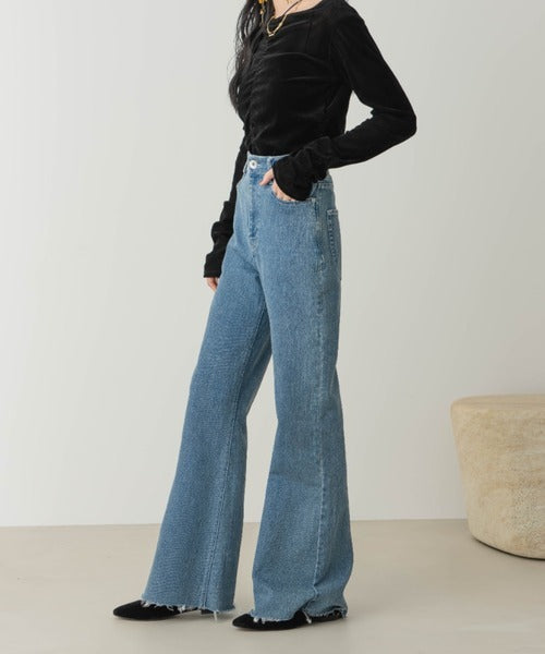 Hinari 高腰半喇叭褲