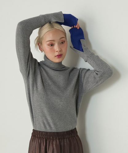 forksy. 假2件針織高領Top [吸濕發熱]