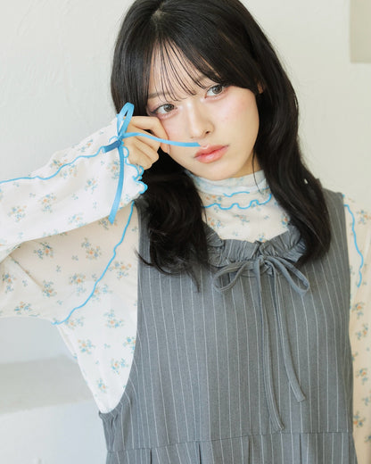 Kutir Ribbon高領sheer top