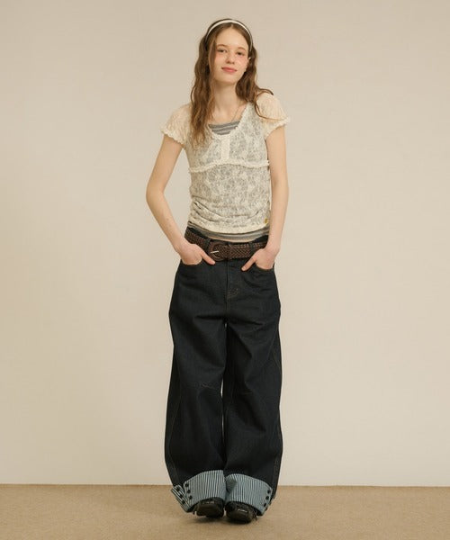 hazyl rollup wide pants