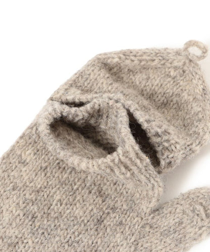 BEAMS BOY 100%羊毛花花刺繡手套