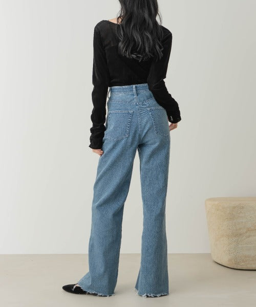 Hinari 高腰半喇叭褲