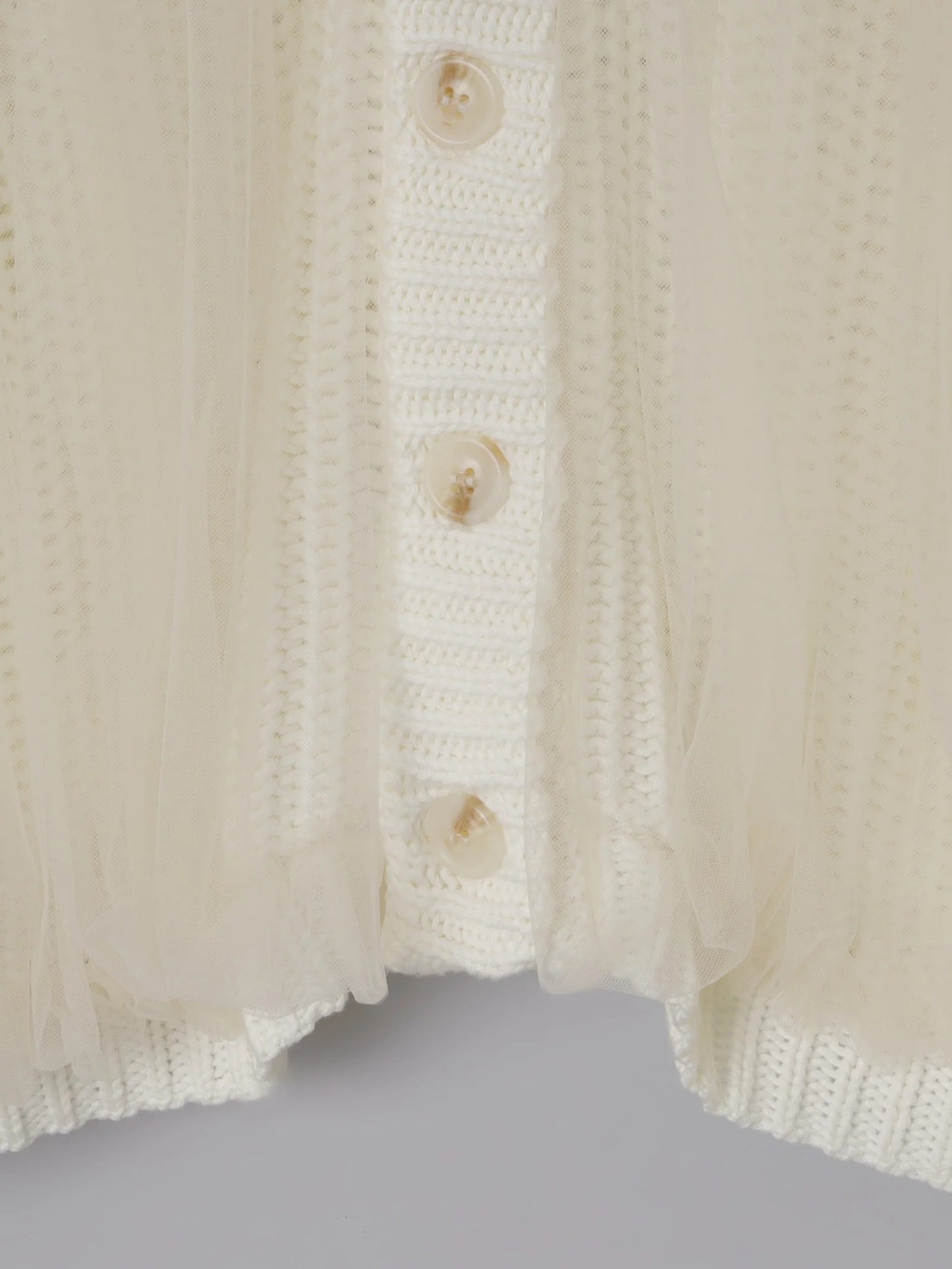 Olu. 薄紗拼接Cardigan