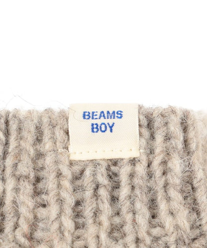 BEAMS BOY 100%羊毛花花刺繡手套