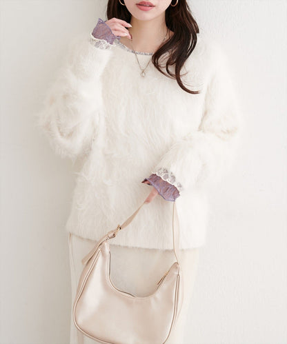 natural couture 雙面兩色Lace Top