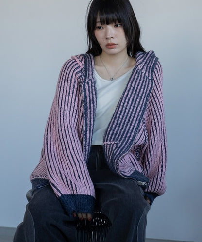 Vacancy 雙面可穿羅紋拉鍊連帽衫