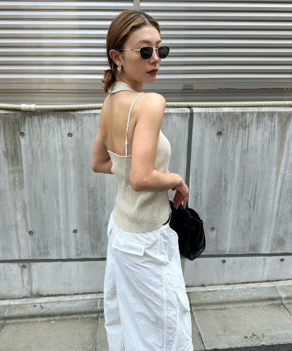 HANNE Halter neck knit vest