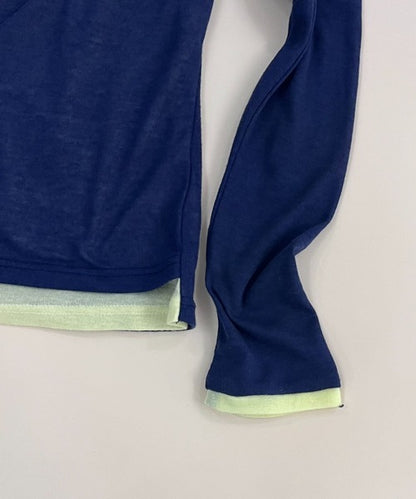 MERLOT 假兩件撞色TOP