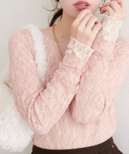 natural couture 雙面兩色Lace Top