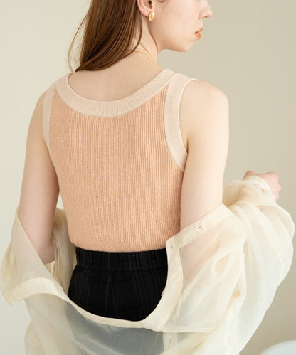 Hinari 撞色針織背心