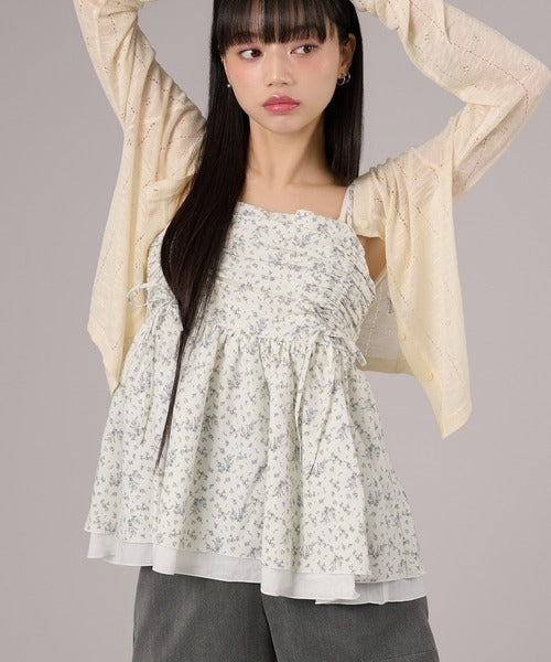 apres mignon Pattern layered camisole