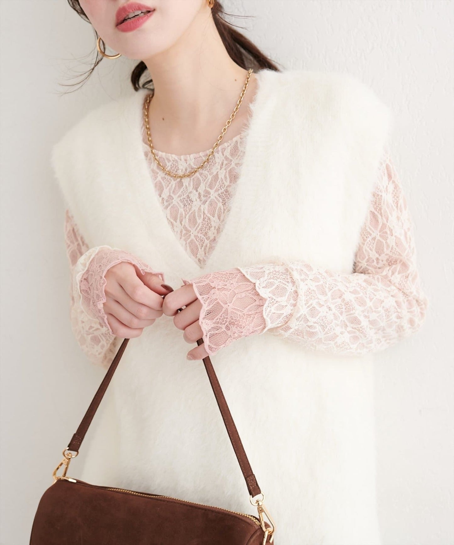 natural couture 雙面兩色Lace Top