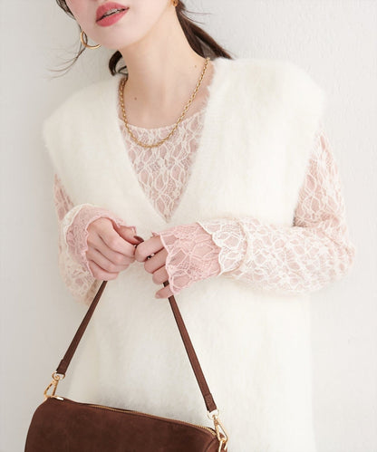 natural couture 雙面兩色Lace Top