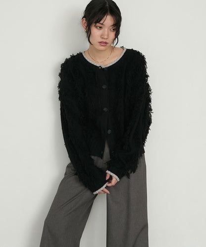 forksy. Fringe Knit Cardigan