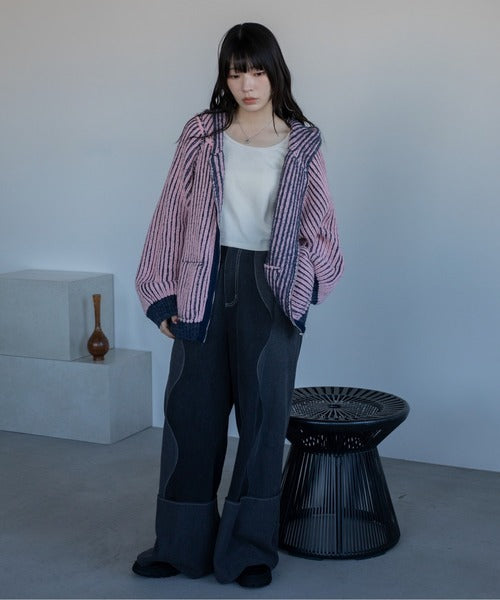 Vacancy 雙面可穿羅紋拉鍊連帽衫