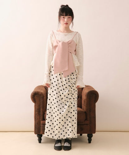 loin nuit Rhinestone ribbon shirt