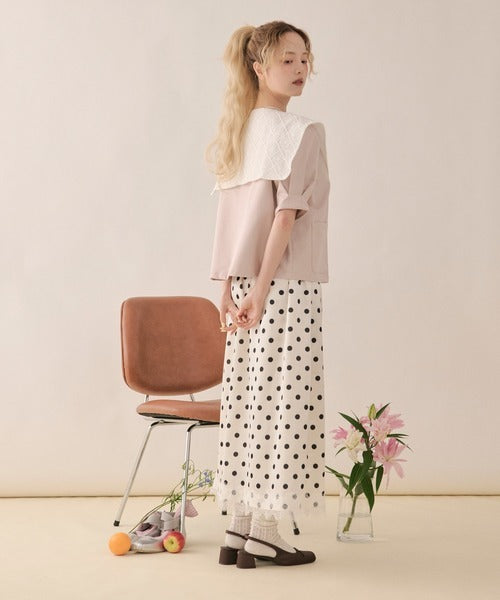 loin nuit sailor collar lace jacket