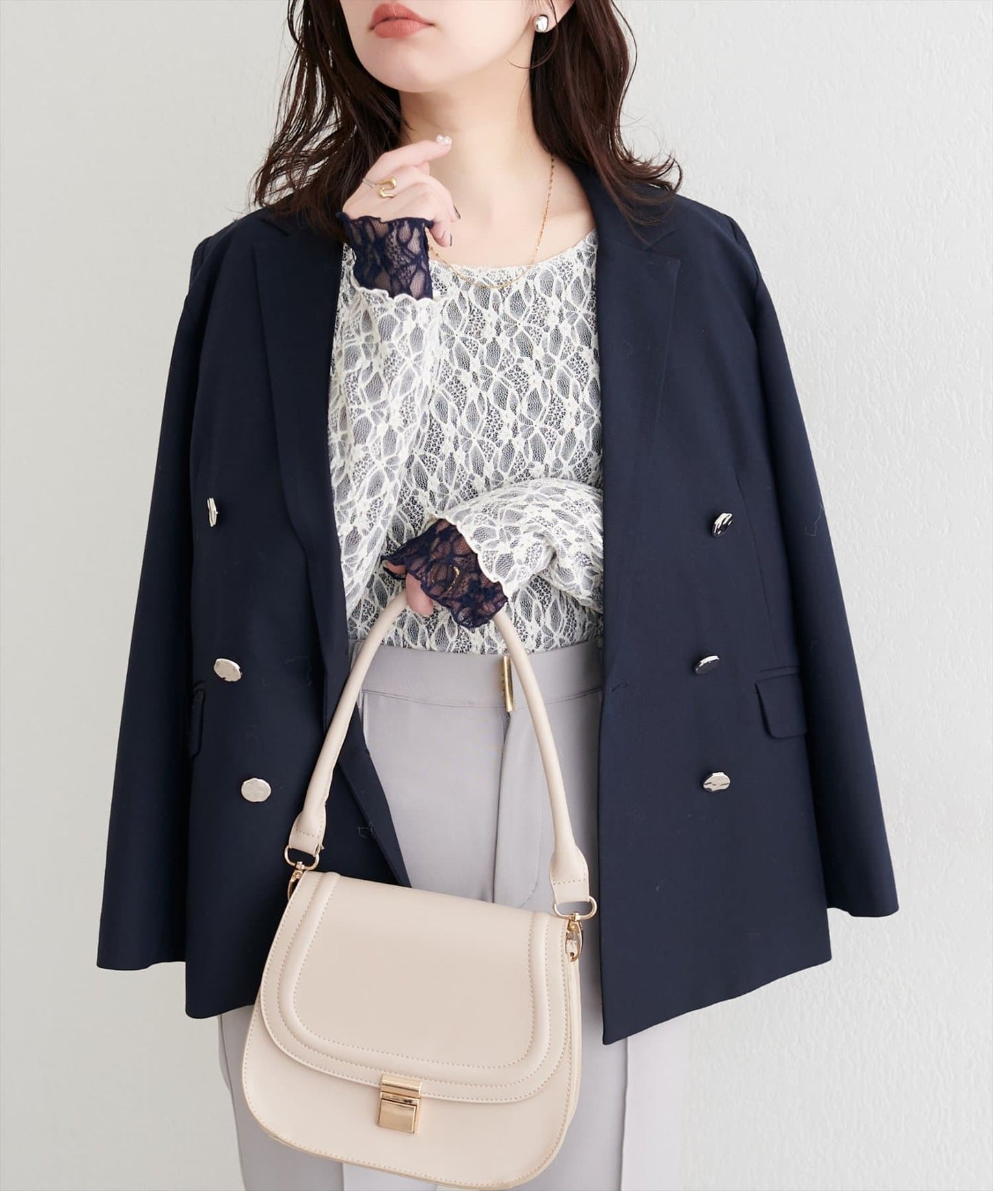 natural couture 雙面兩色Lace Top