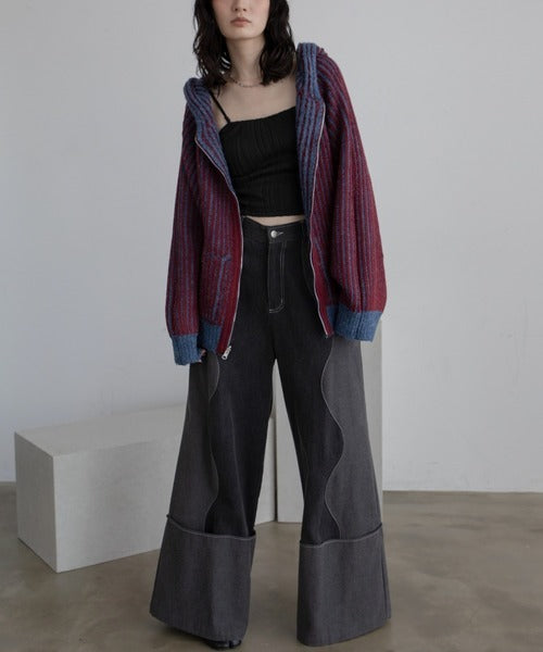 Vacancy 雙面可穿羅紋拉鍊連帽衫