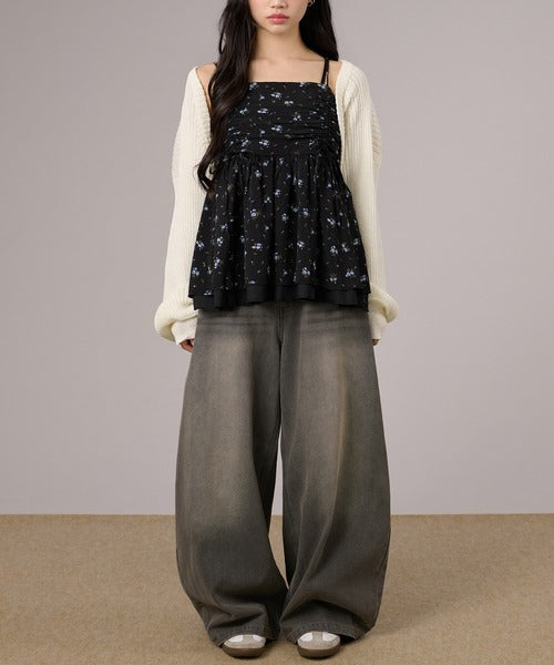 apres mignon Pattern layered camisole