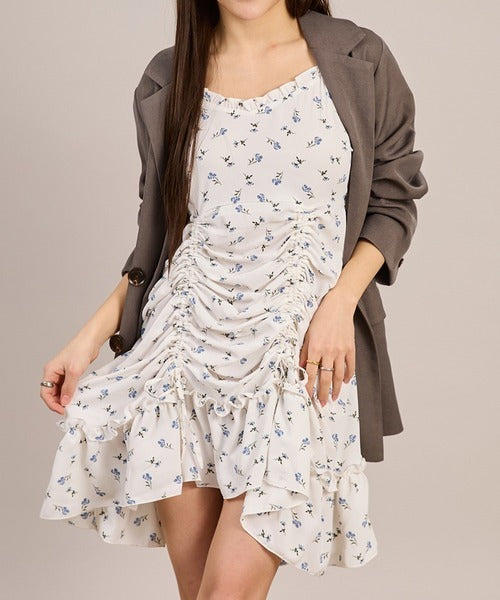 Lace drawstring cami tunic