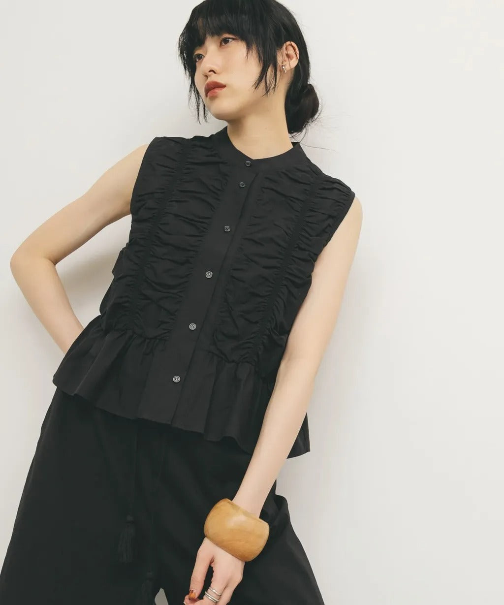 [現貨] KBF 無袖褶皺Shirt