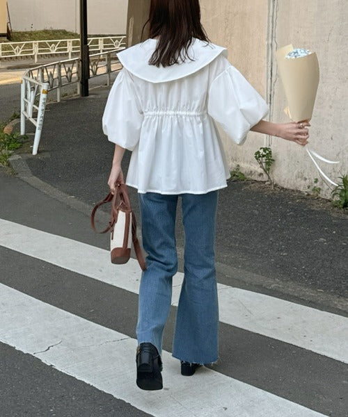 Hinari 高腰半喇叭褲