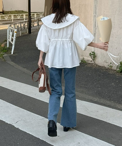 Hinari 高腰半喇叭褲