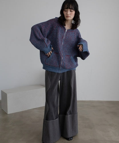 Vacancy 雙面可穿羅紋拉鍊連帽衫