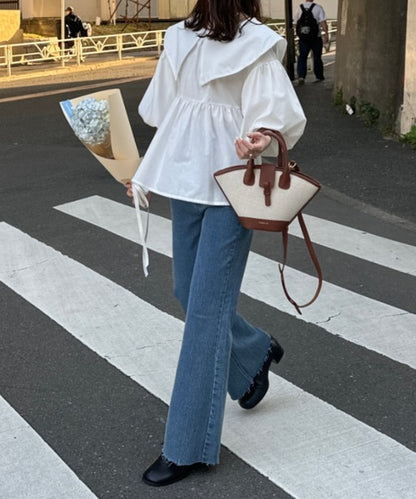 Hinari 高腰半喇叭褲