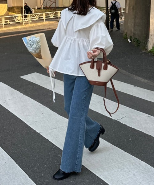 Hinari 高腰半喇叭褲