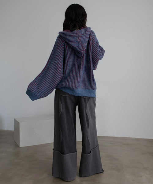 Vacancy 雙面可穿羅紋拉鍊連帽衫