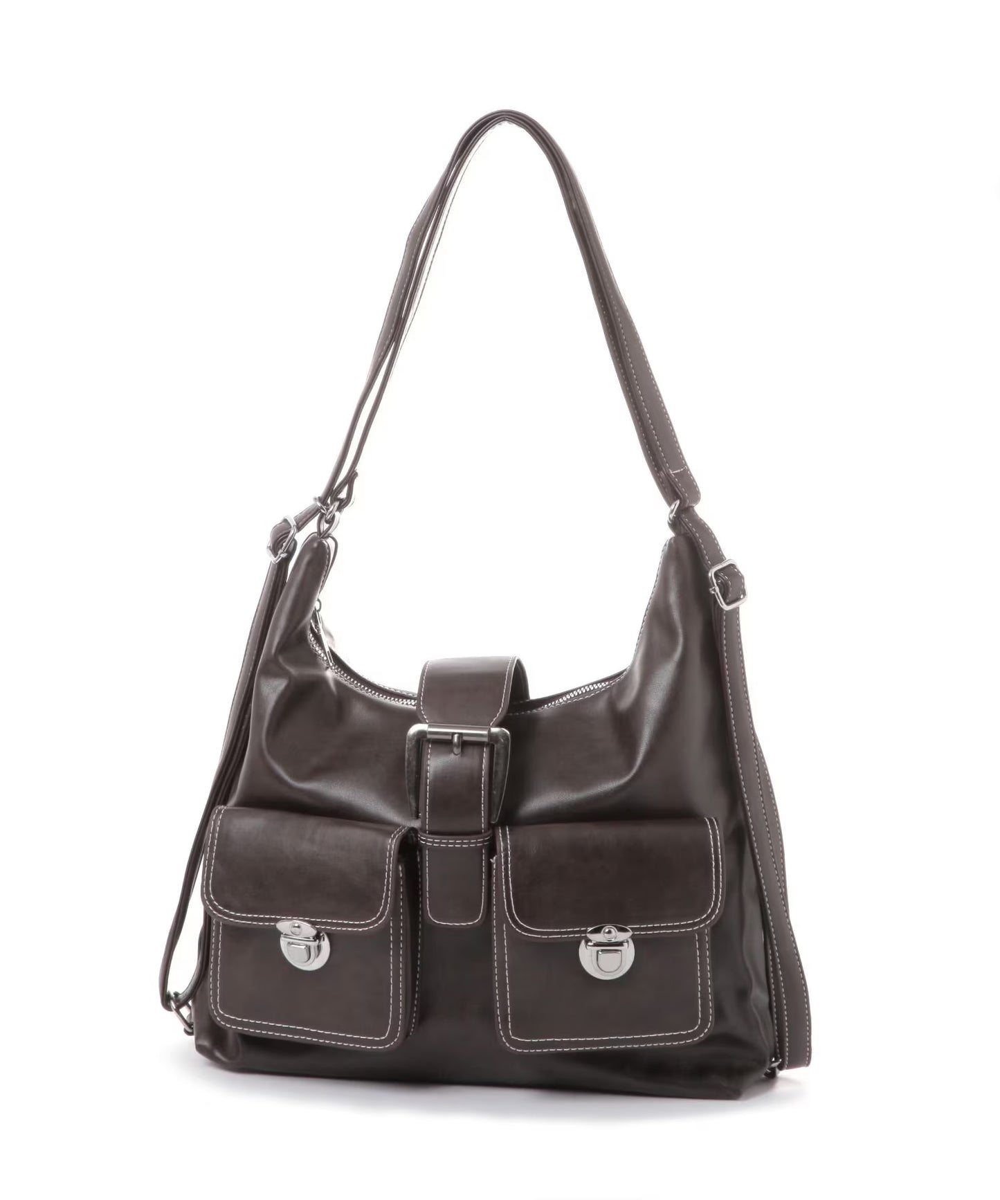 Kutir 3way 明線縫線皮袋