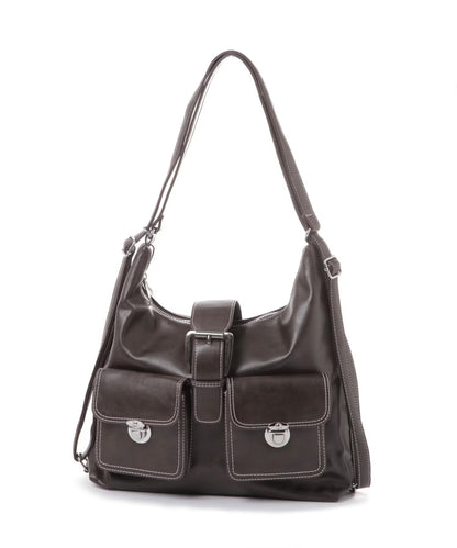 Kutir 3way 明線縫線皮袋