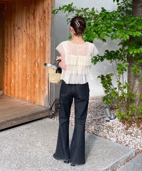 Hinari 高腰半喇叭褲