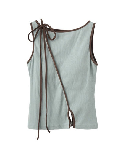 idem cup in bi color slit tank top