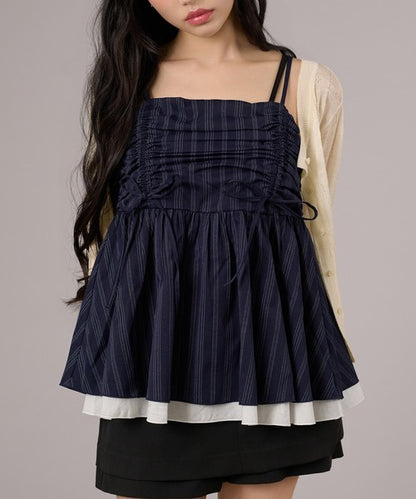 apres mignon Pattern layered camisole