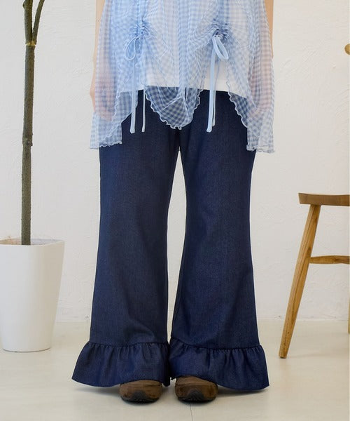 Kutir 荷葉邊喇叭褲