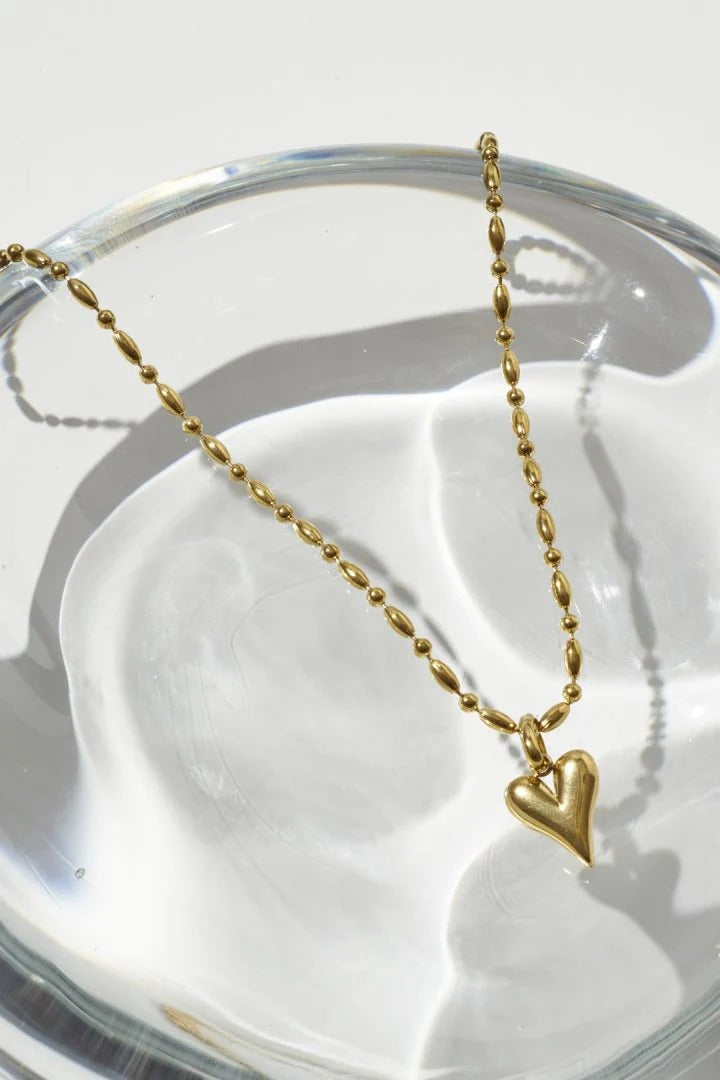 GOLDY 心形吊墜不銹鋼項鍊