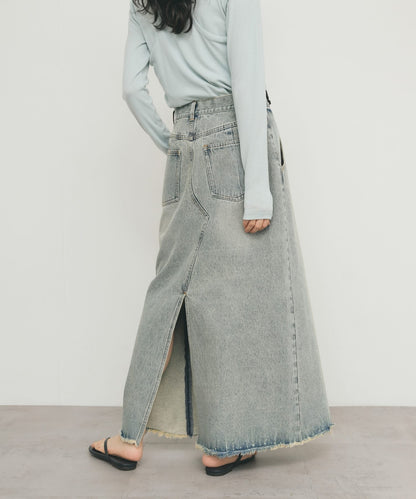 [現貨] KBF 後開衩牛仔裙