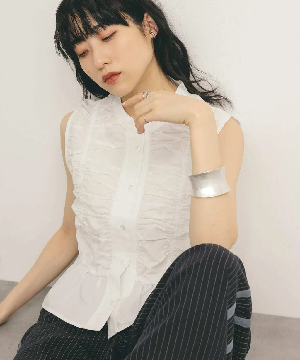 [現貨] KBF 無袖褶皺Shirt